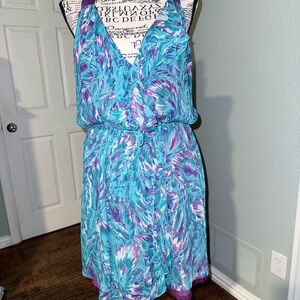 Charlie Jade Vibrant Blue and Purple Backless Dress